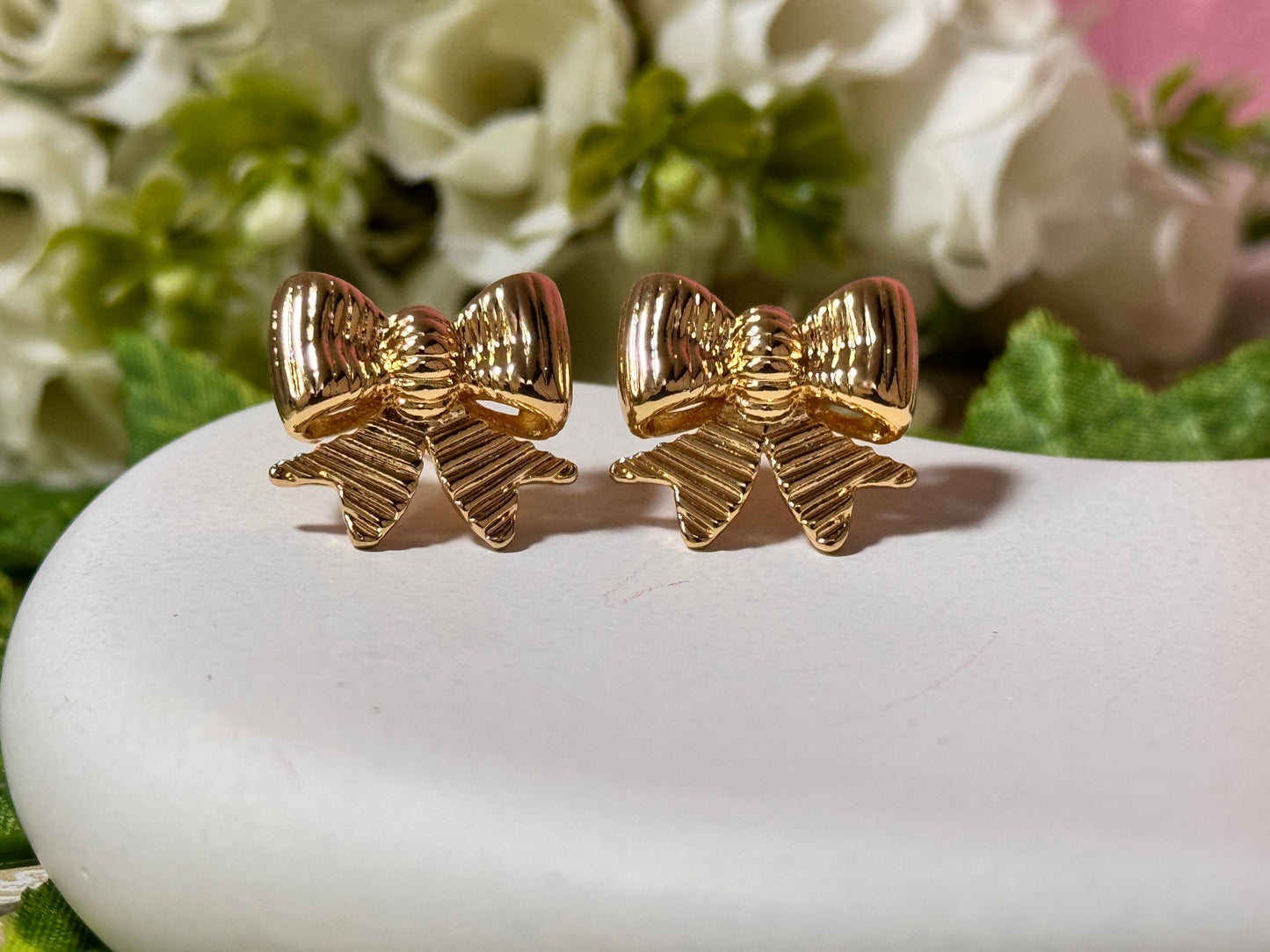 Golden Bow Studs