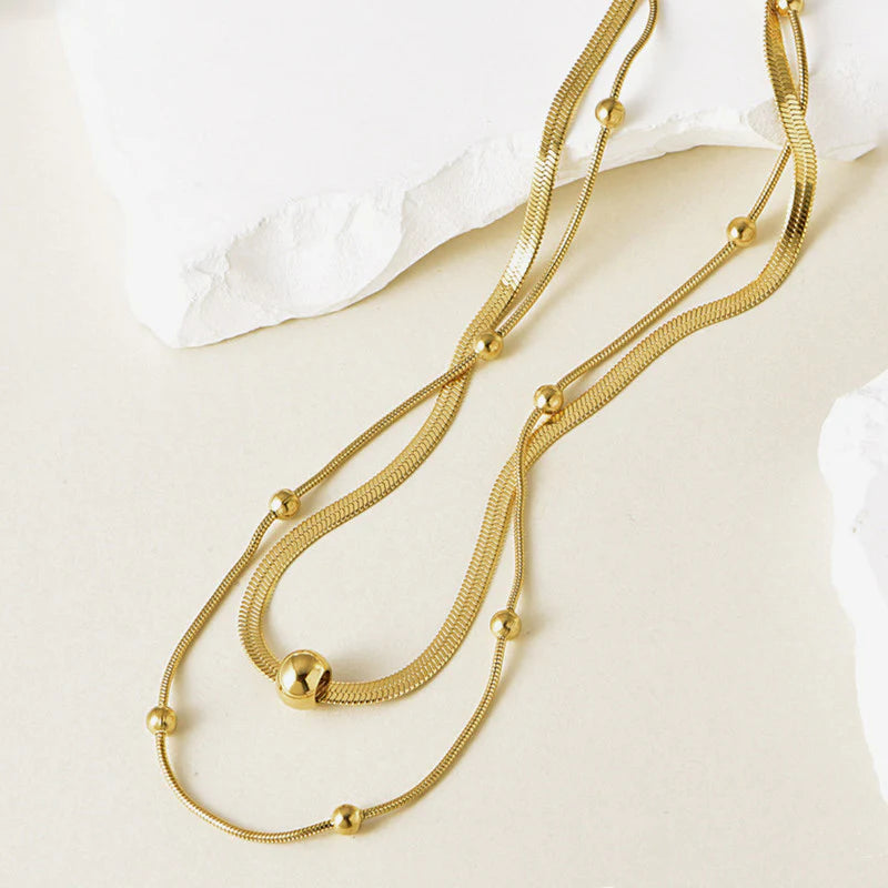 Auralis Layered Necklace - Anti Tarnish