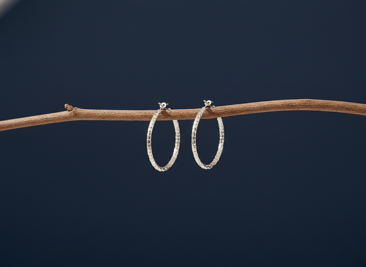 Silver Horizon Hoops - Small