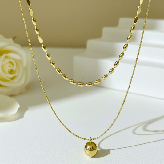 Aurine Duo Necklace - Anti Tarnish