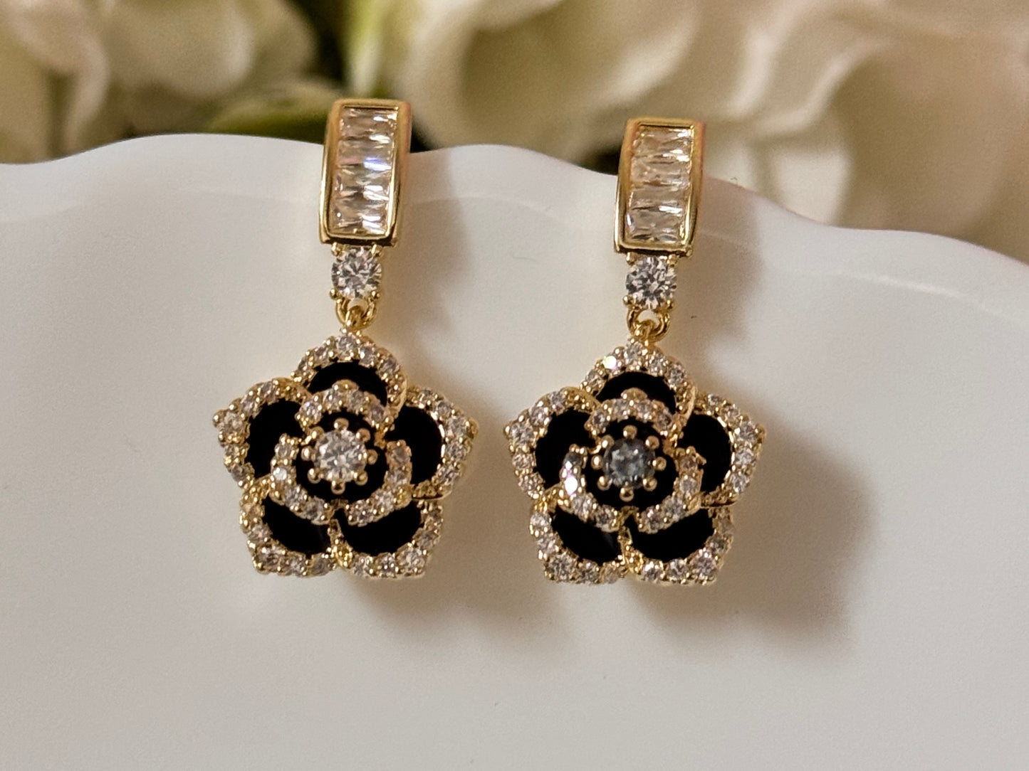 Midnight Rose Earrings
