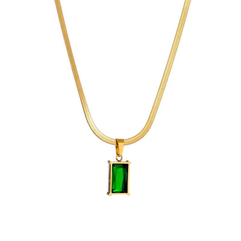 Emerald Radiance Necklace - Anti Tarnish