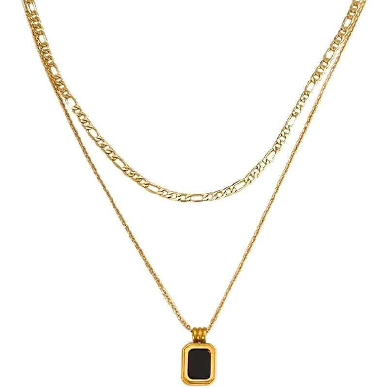 Noir Luxe Necklace - Anti Tarnish