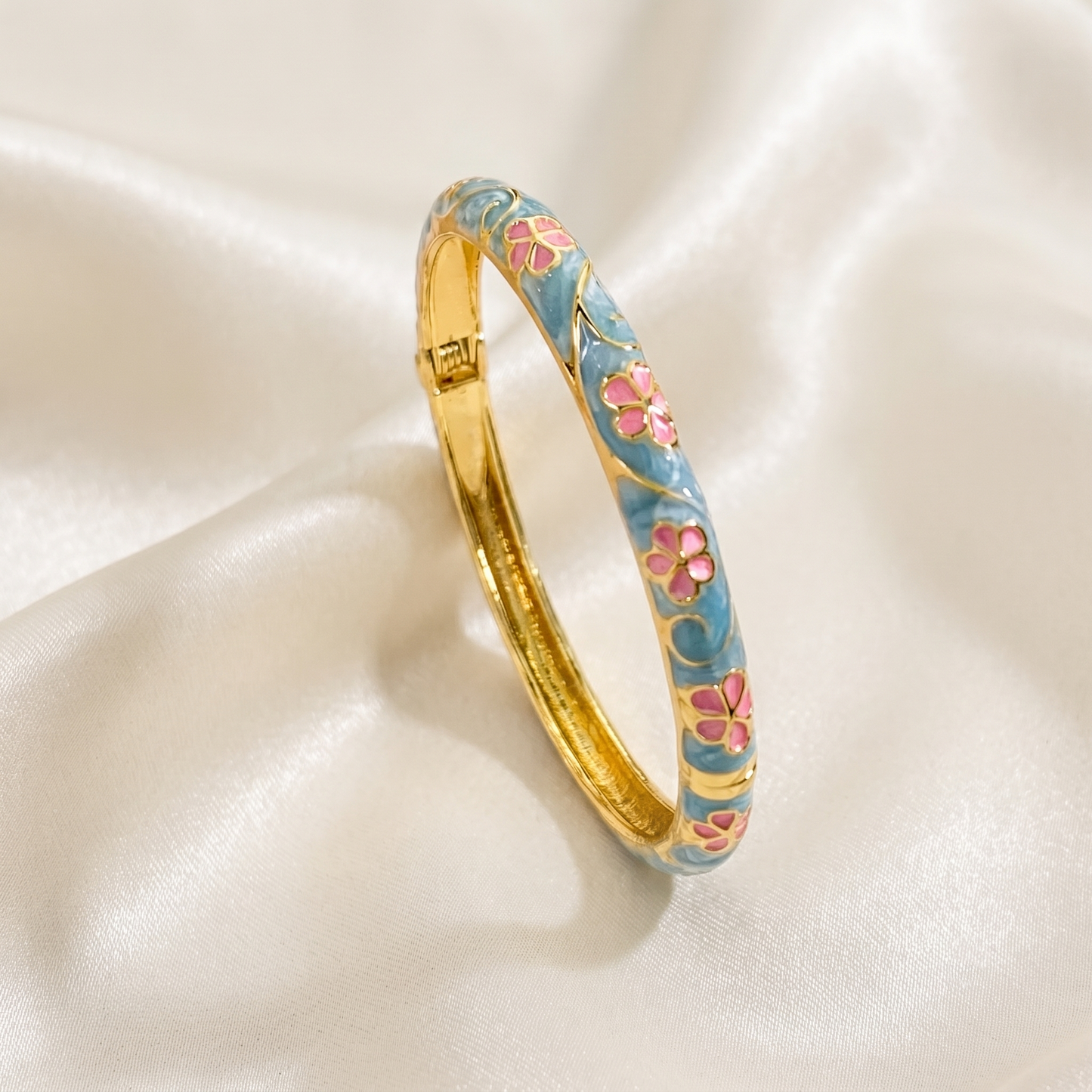 Pastel Bloom Bangle Bracelet
