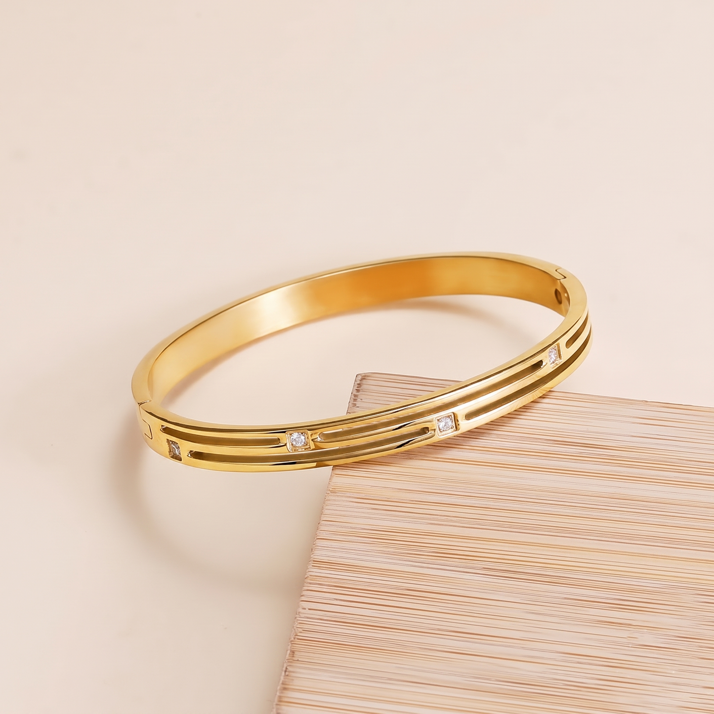 Crystal Accent  Kada Bracelet