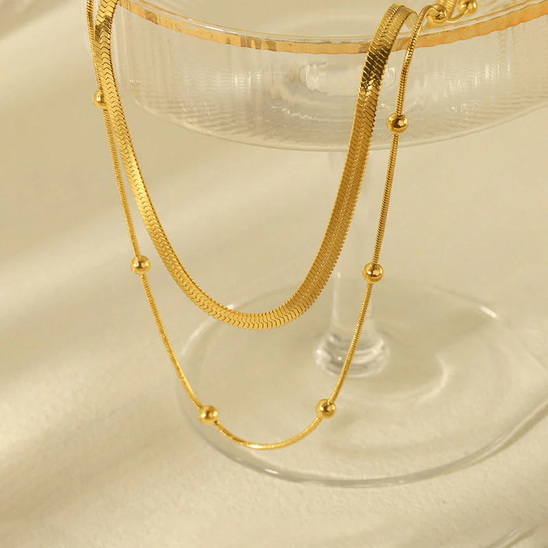 Elara Layered Necklace - Anti Tarnish