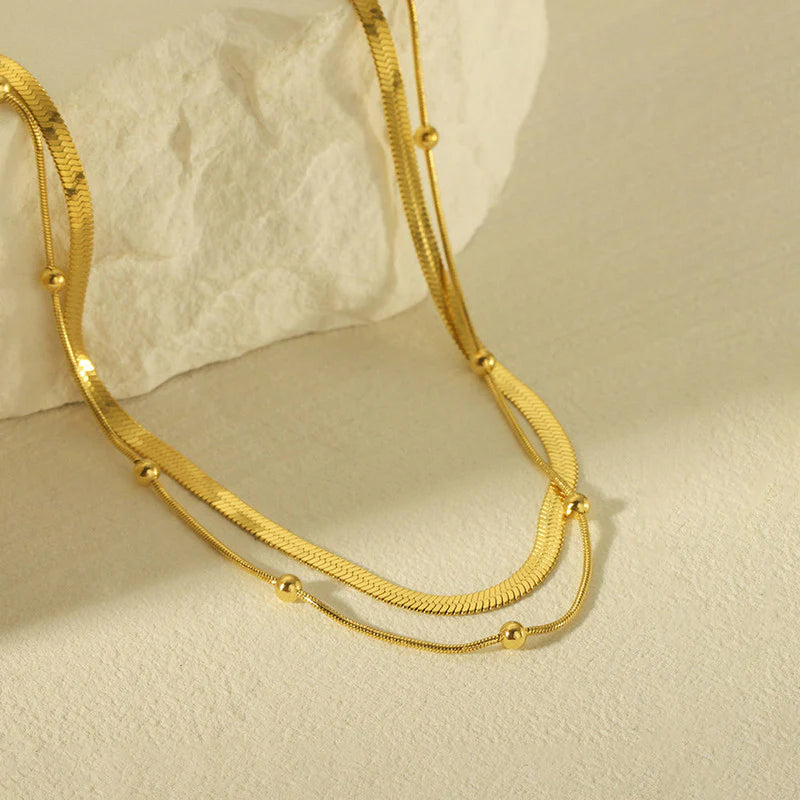 Elara Layered Necklace - Anti Tarnish