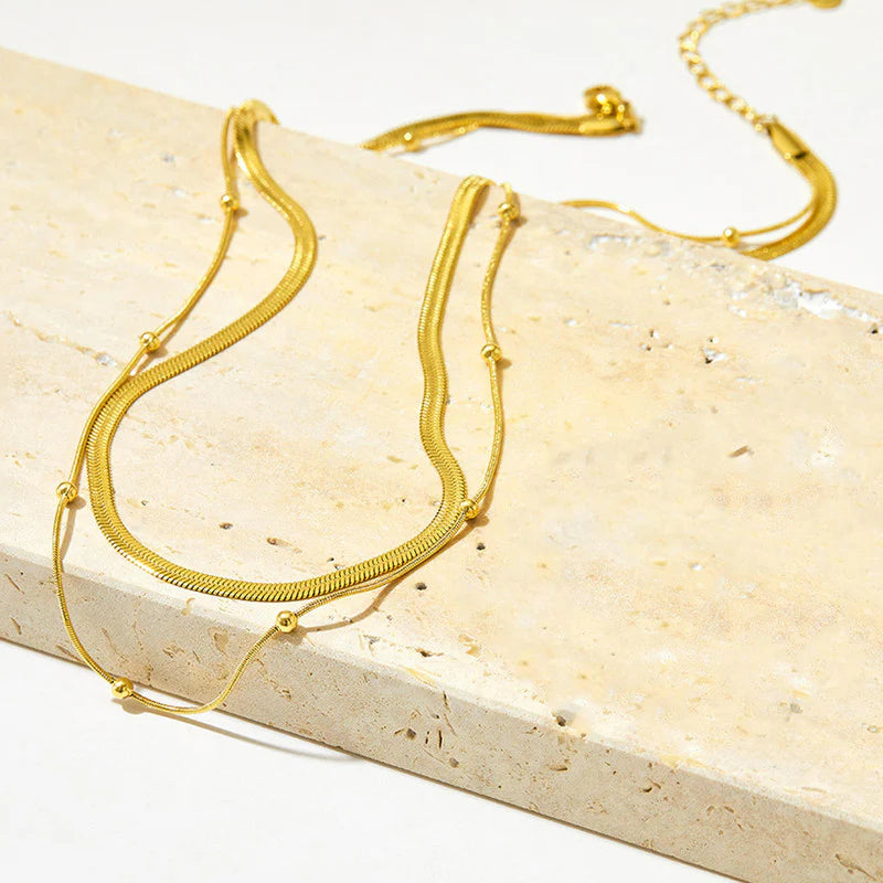 Elara Layered Necklace - Anti Tarnish