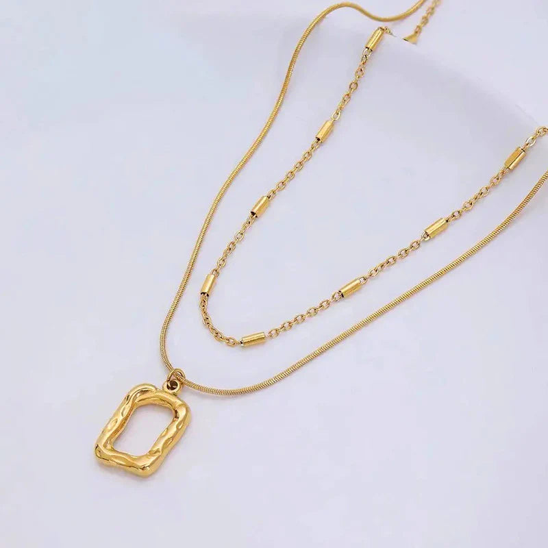 Golden Aura Layered Necklace - Anti Tarnish