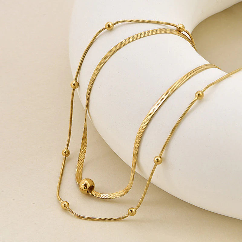 Auralis Layered Necklace - Anti Tarnish