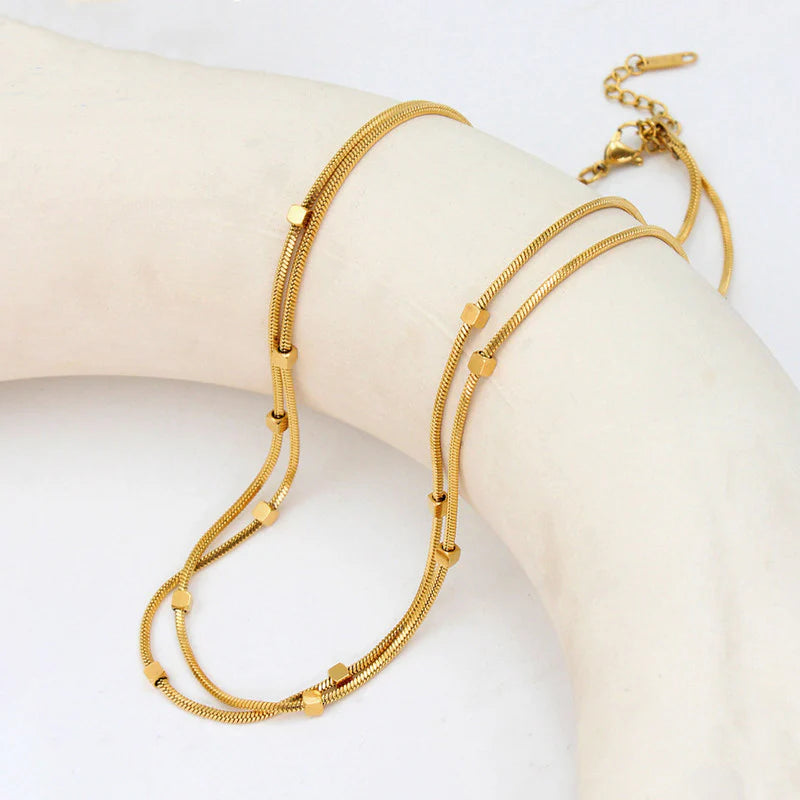 Seren Dual Layer Necklace -Anti Tarnish