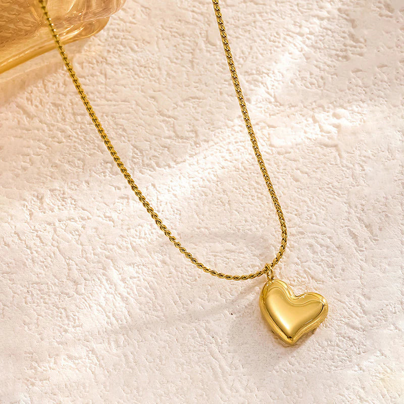 Elowen Heart Necklace-Anti Tarnish