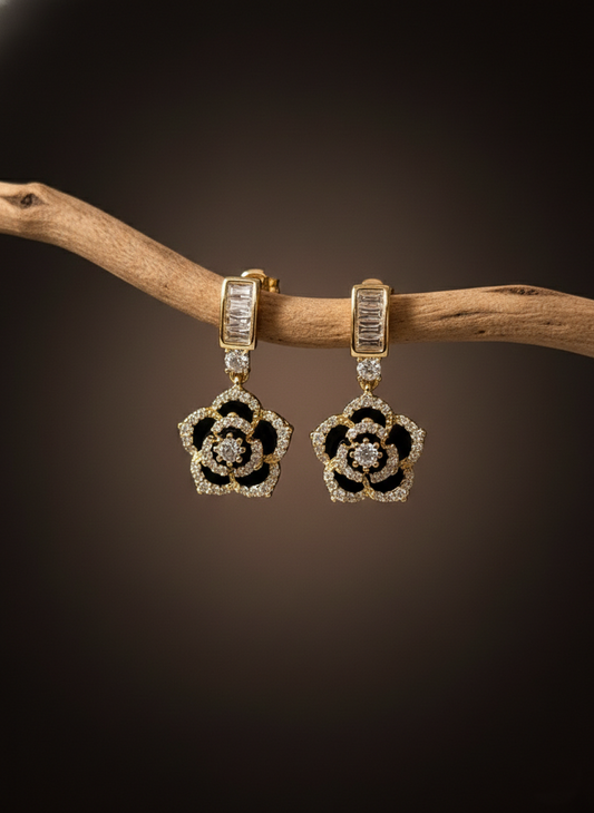 Midnight Rose Earrings