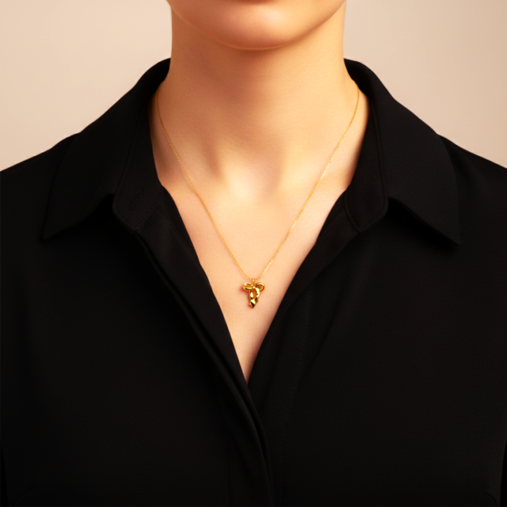 Aurelia Bow Necklace- Anti Tarnish