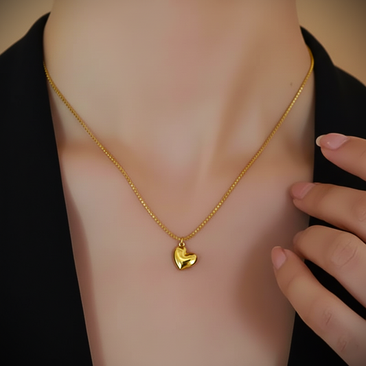 Elowen Heart Necklace-Anti Tarnish
