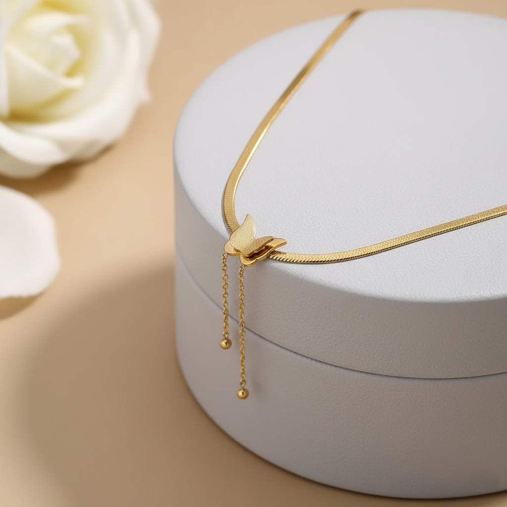 Veloura Butterfly Necklace -Anti Tarnish