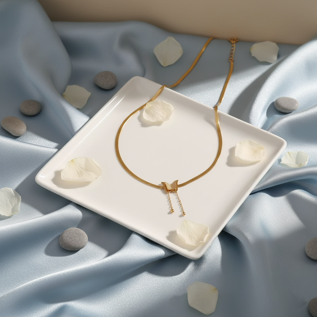 Veloura Butterfly Necklace -Anti Tarnish