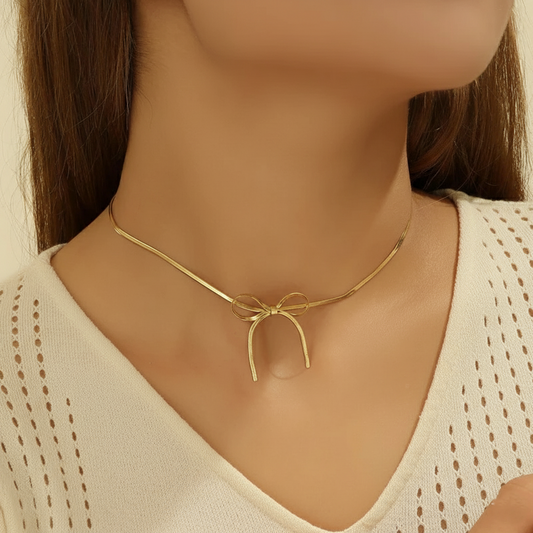Golden Tie of Love Necklace -Anti Tarnish