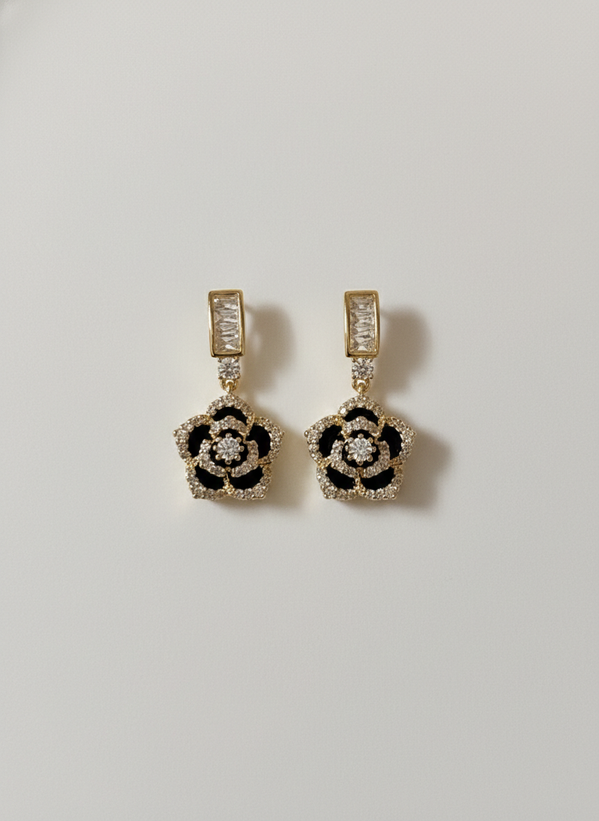 Midnight Rose Earrings