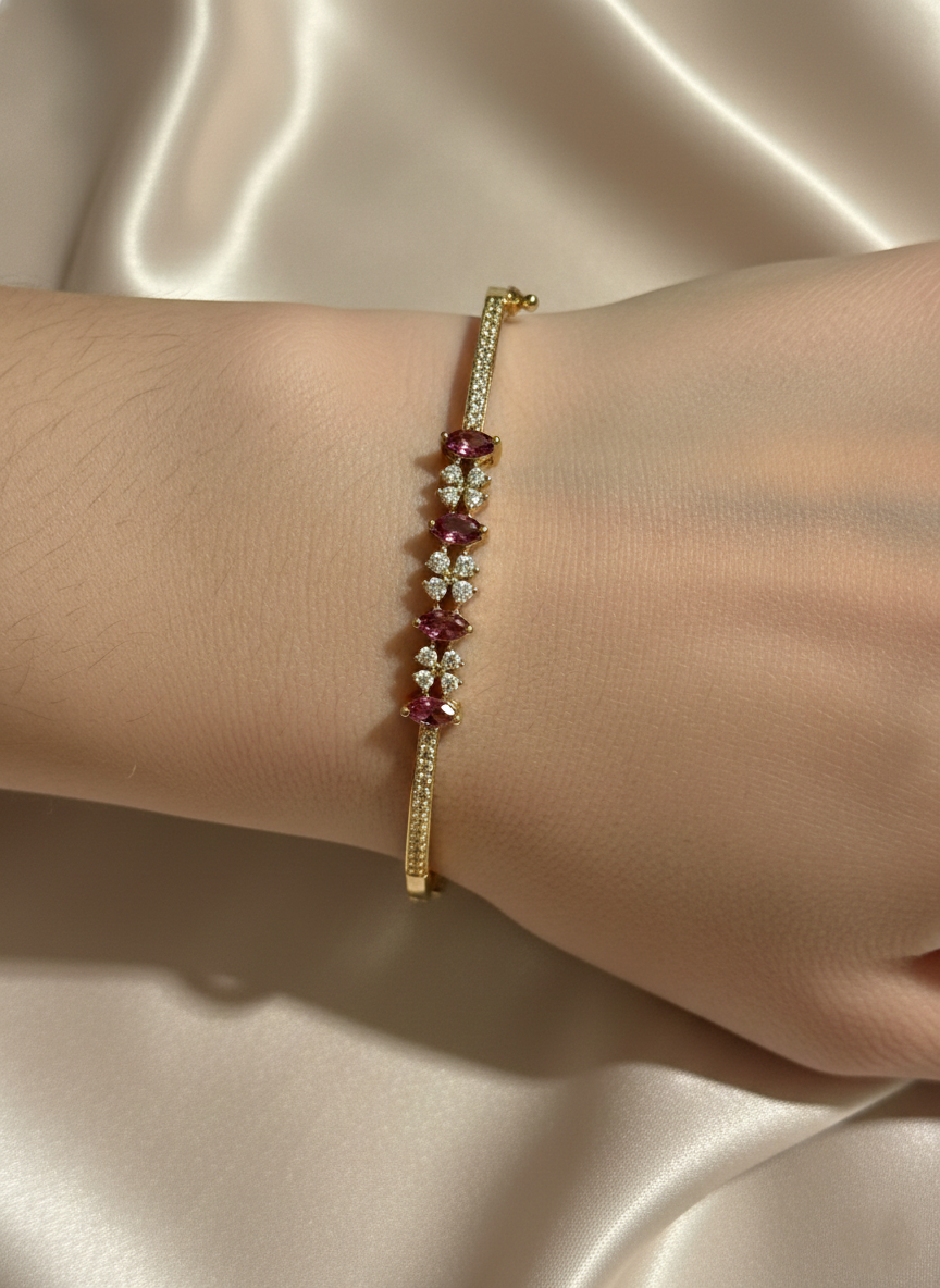 Rose Poise - Bangle Bracelet