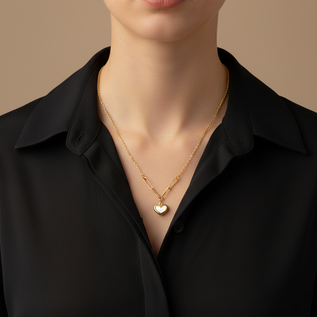 Liora Heart Necklace - Anti Tarnish