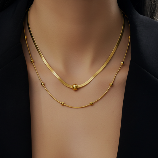 Auralis Layered Necklace - Anti Tarnish