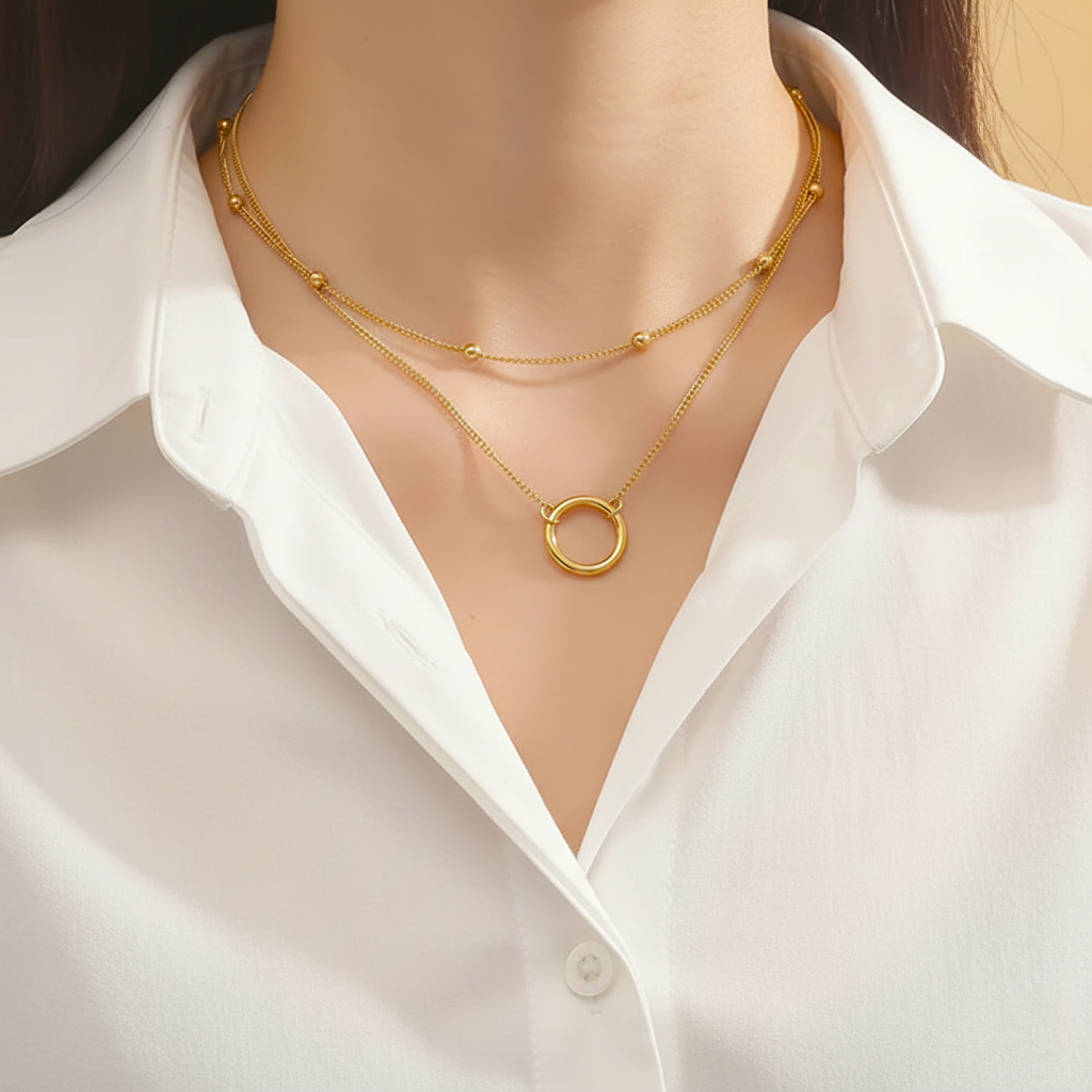 Circa Gold Necklace - Anti Tarnish