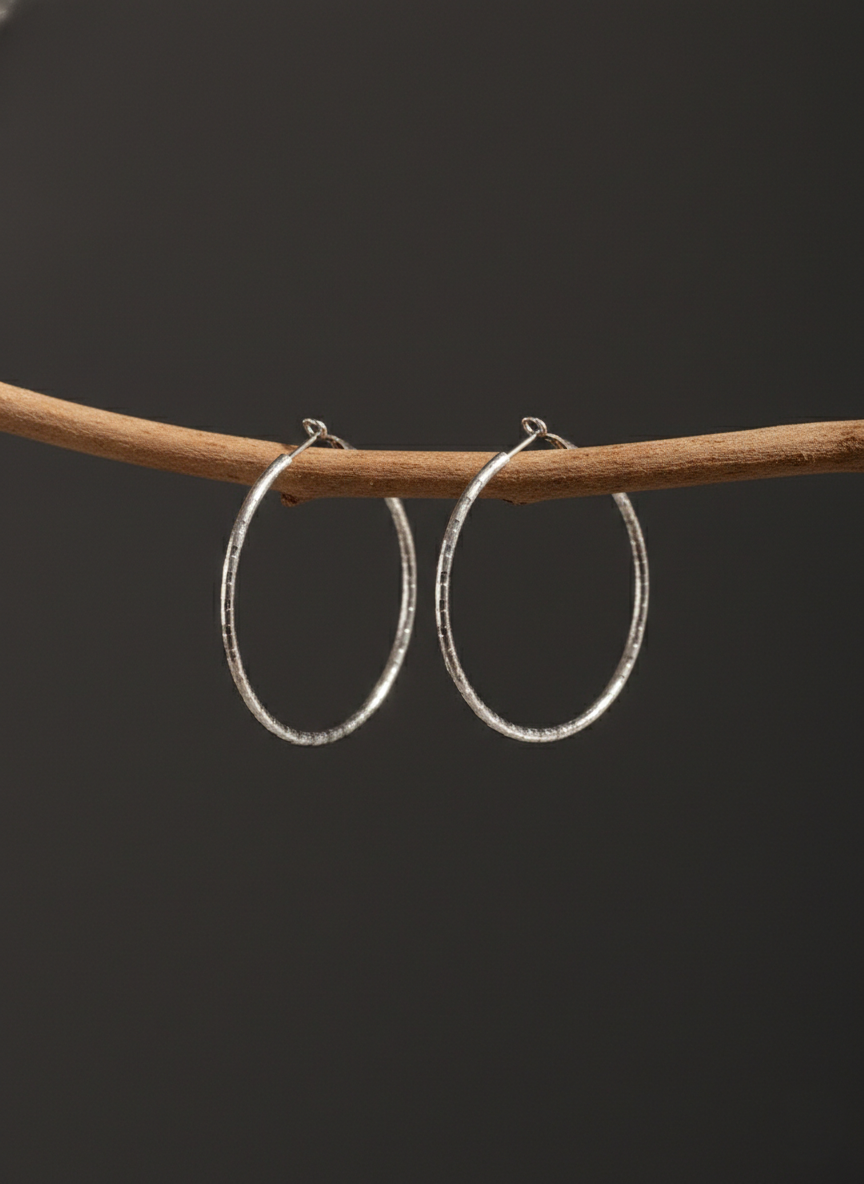 Silver Horizon Hoops - Big