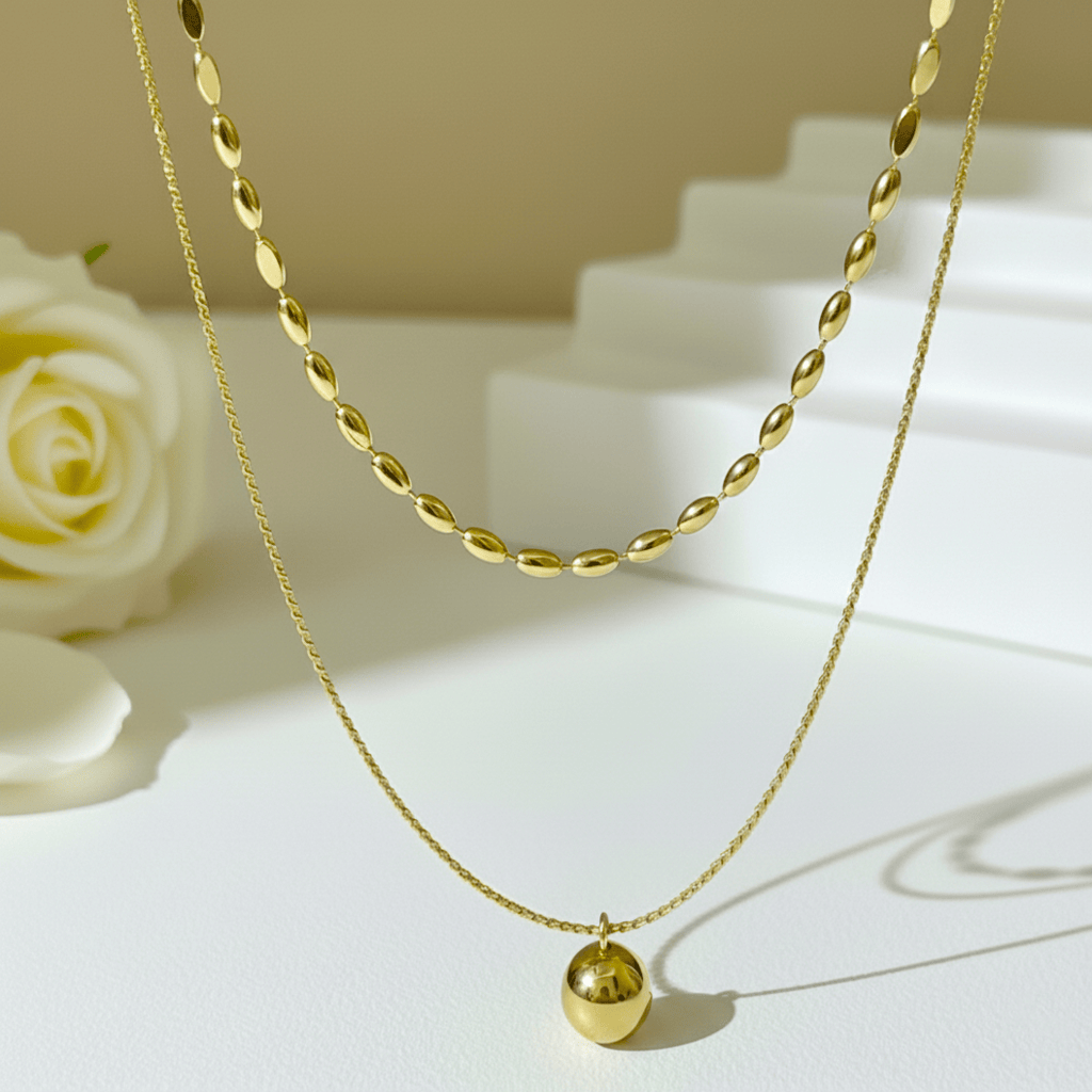 Aurine Duo Necklace - Anti Tarnish