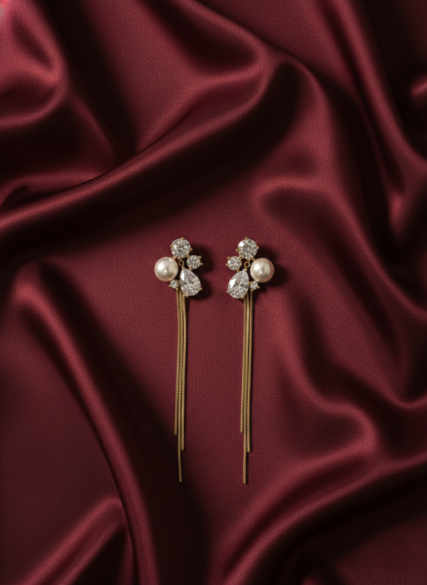 Pearl Cascade Drop Earrings
