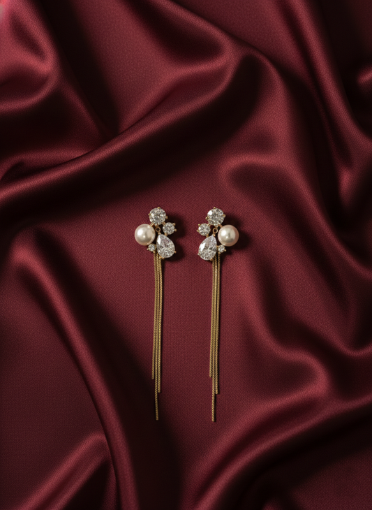 Pearl Cascade Drop Earrings
