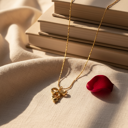 Aurelia Bow Necklace- Anti Tarnish