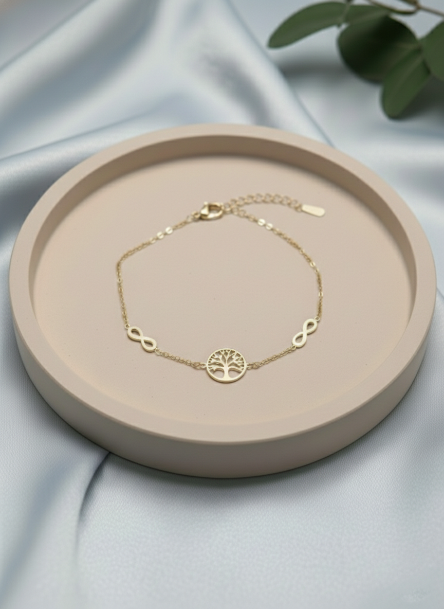 Evergreen Charm– Chain Bracelet