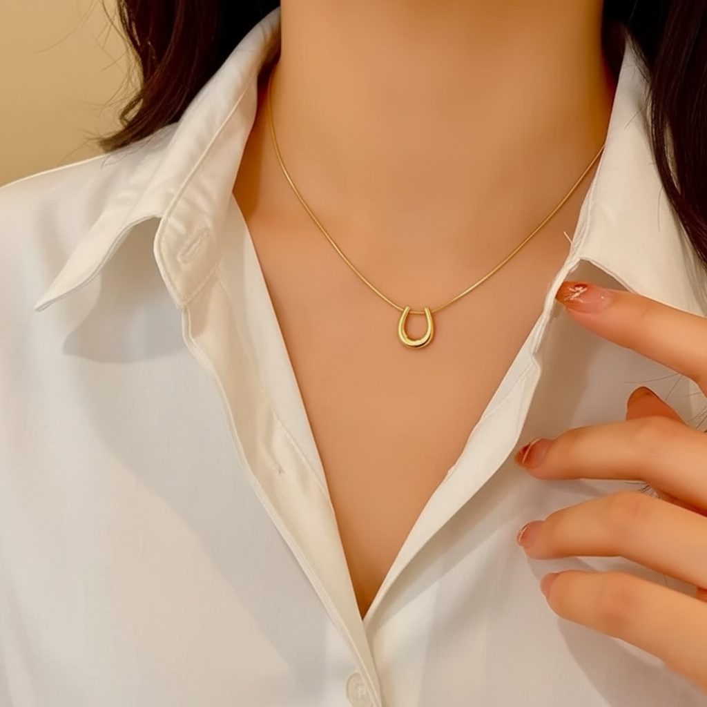 Aure Loop Necklace - Anti Tarnish