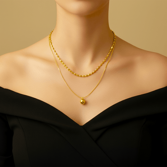 Aurine Duo Necklace - Anti Tarnish