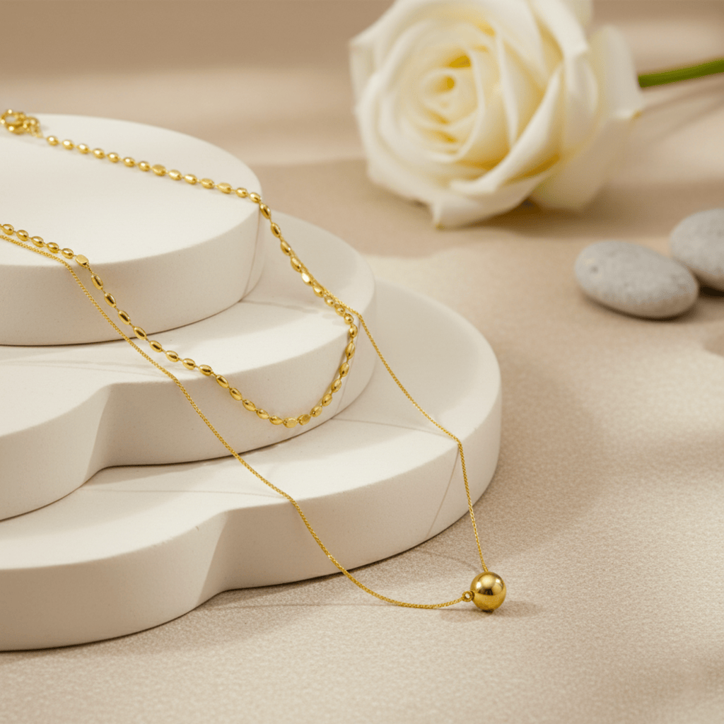 Aurine Duo Necklace - Anti Tarnish