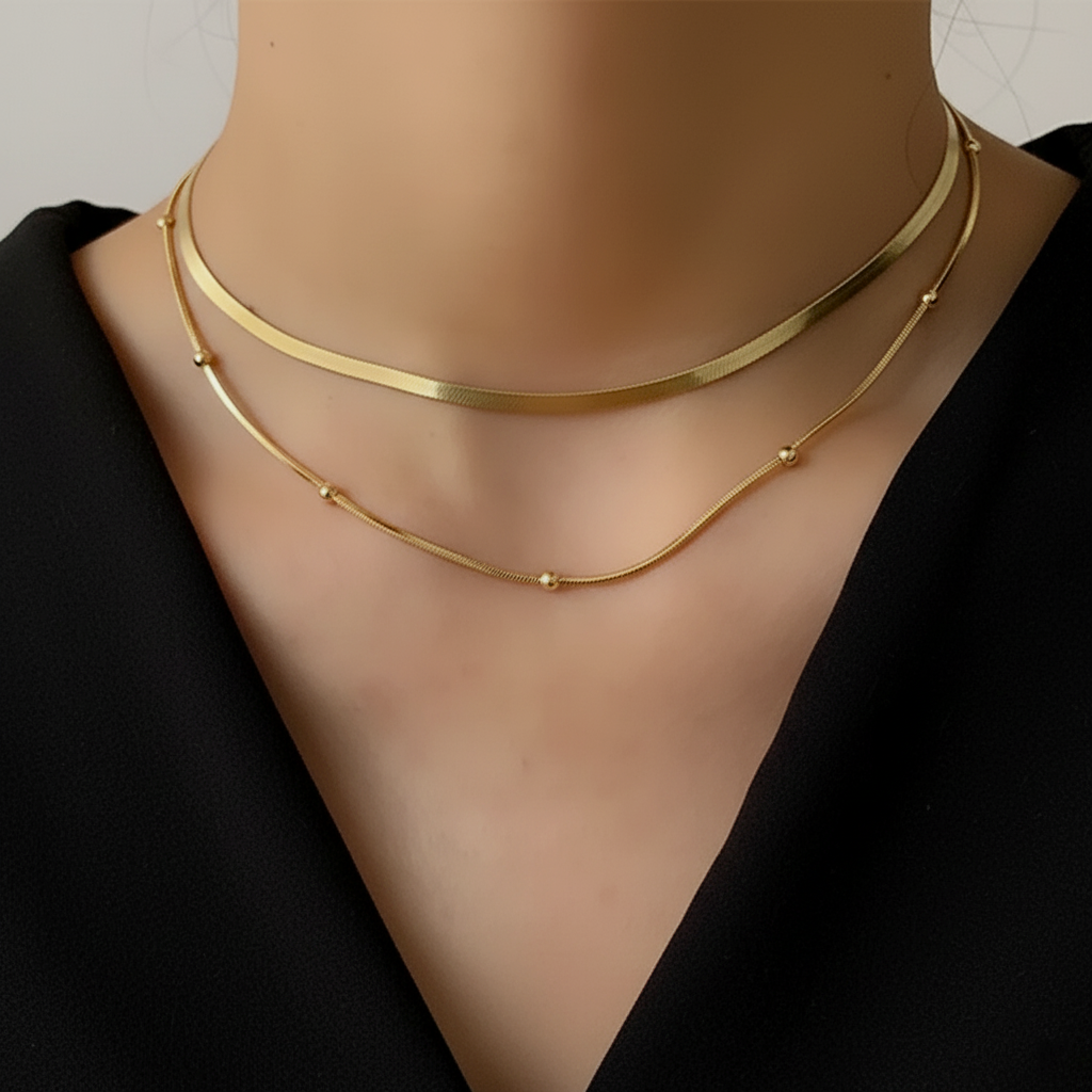 Elara Layered Necklace - Anti Tarnish