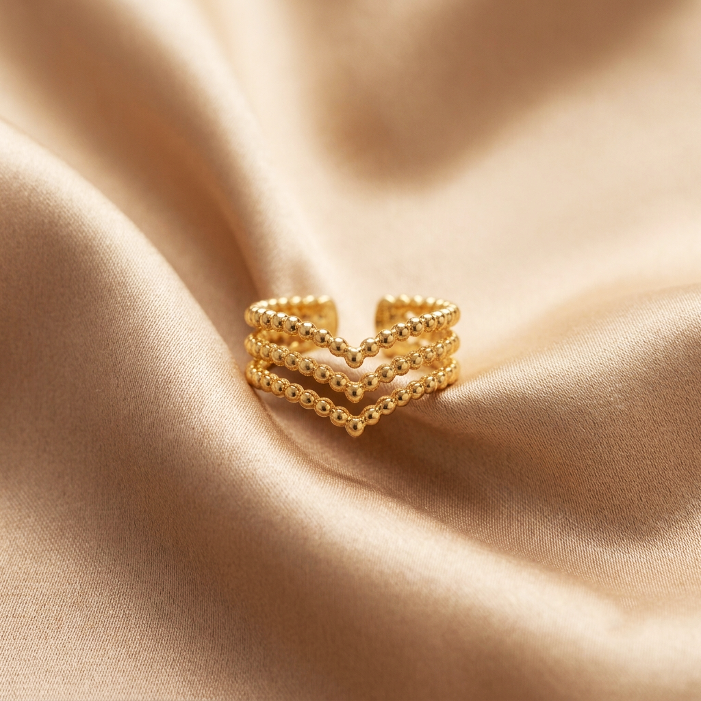 Trinity Bead Ring (Adjustable Size)