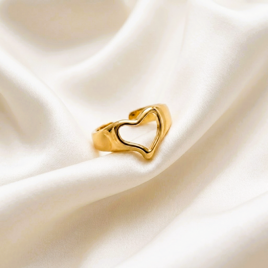 Open Heart Ring (Adjustable Size)