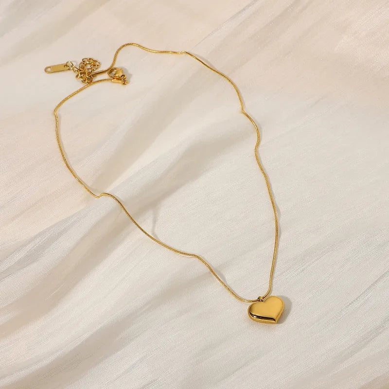 Golden Whisper Heart Necklace
