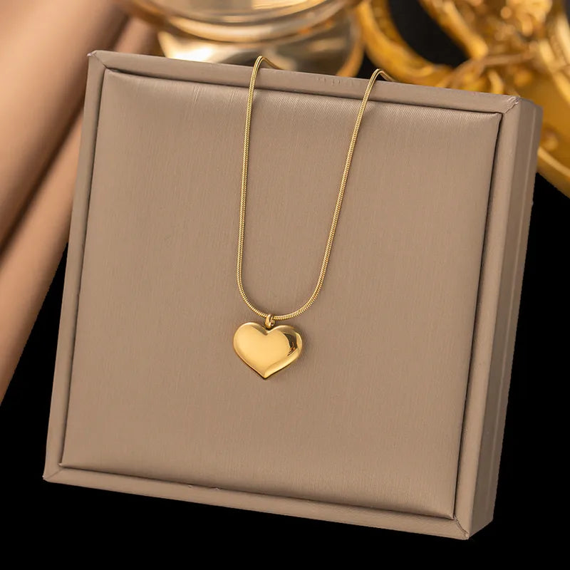 Golden Whisper Heart Necklace