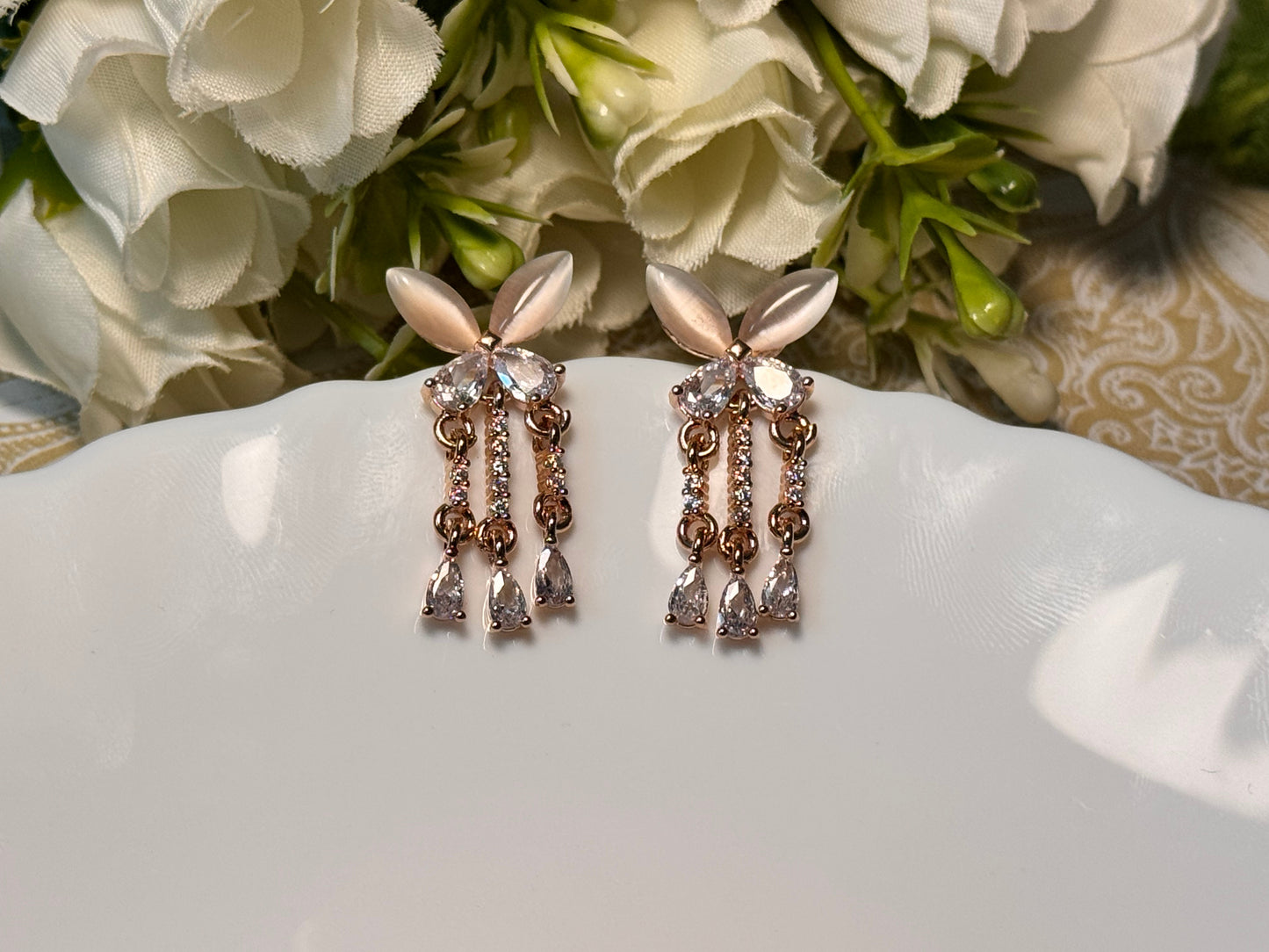 Ivory Petal Earrings